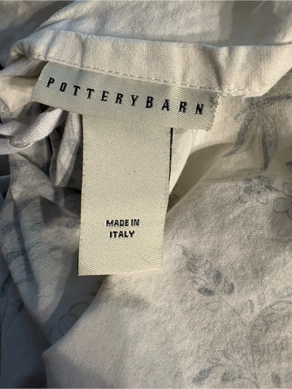 Pottery Barn King Duvet Cover 100% Cotton Italy Tree of Life Floral Bird Rare